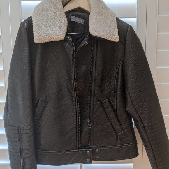 Faux Leather Biker Jacket Women's XL - Picture 8 of 13